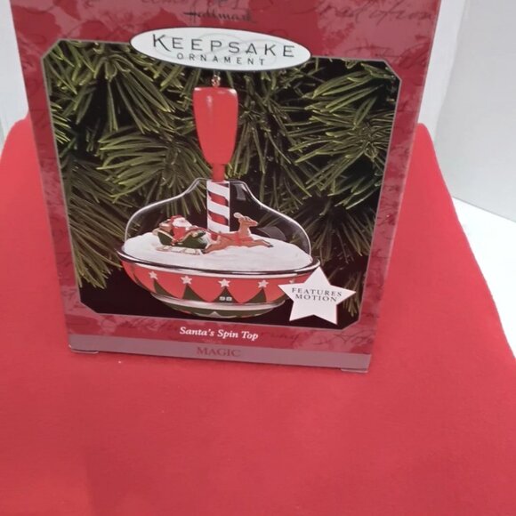 1998 Hallmark Keepsake Santas spinning top magic motion Christmas ornamen - Picture 5 of 5